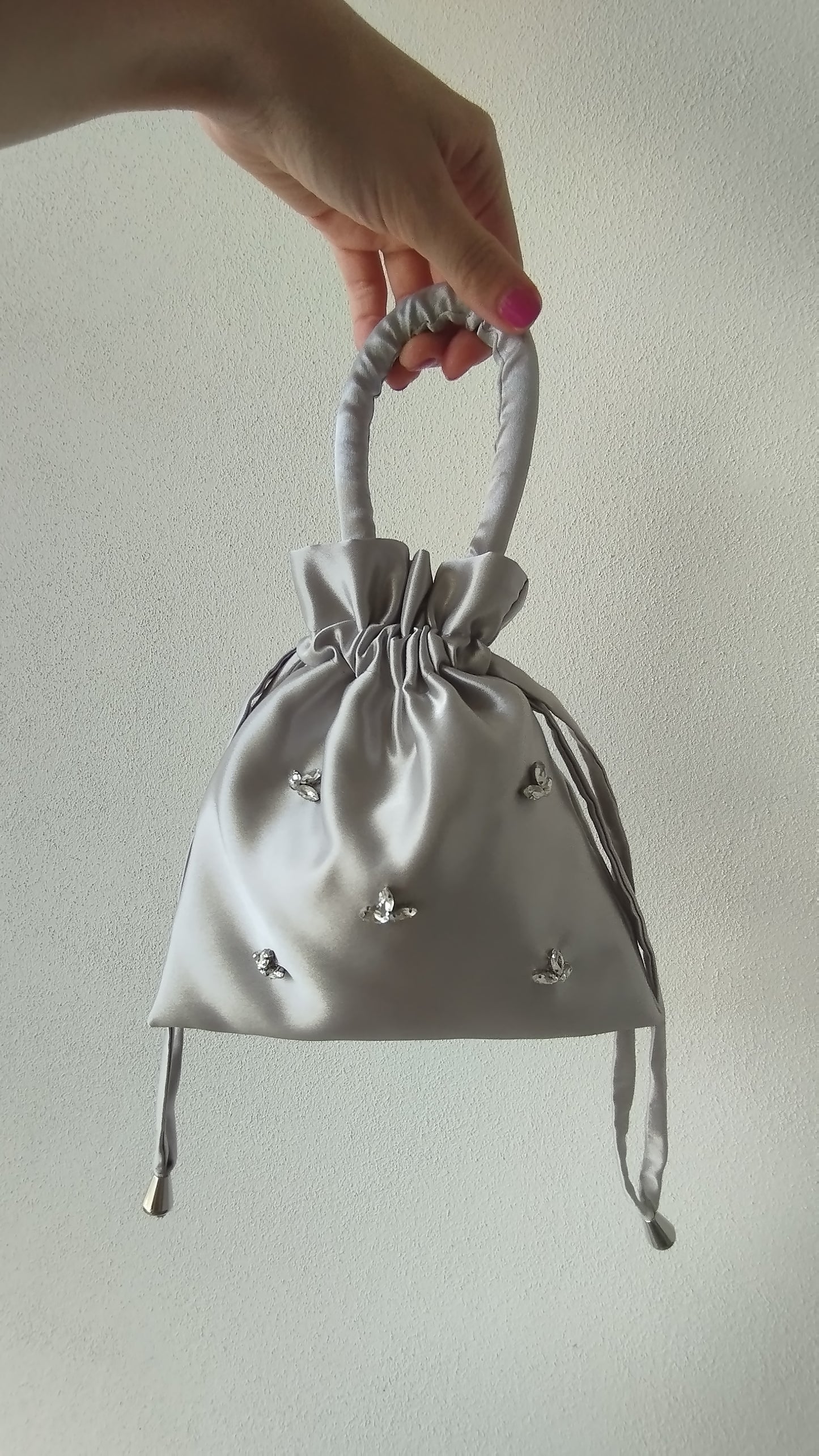 Manico rigido in tessuto Satin