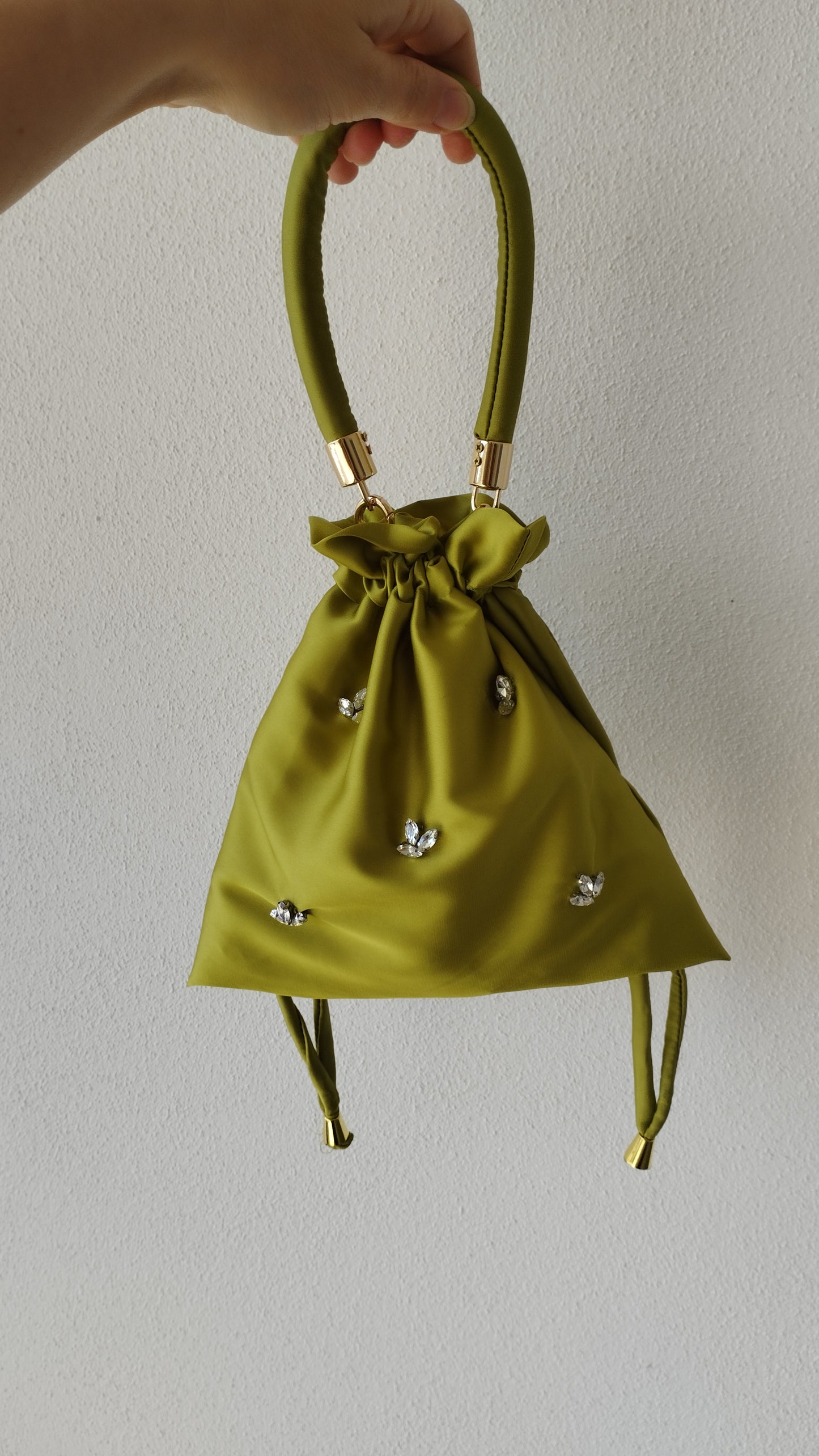 Manico rigido in tessuto Satin