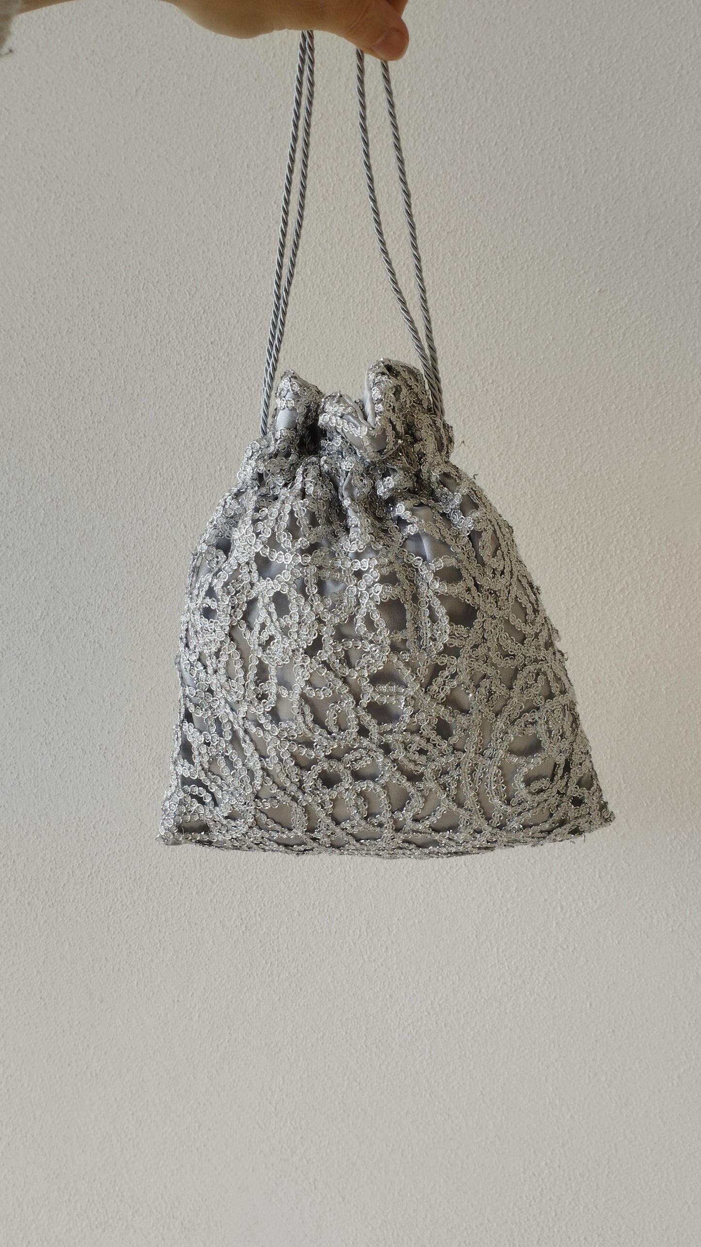 Borsa a sacchetto argento