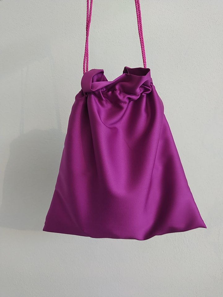 Borsa a Sacchetto in raso satin