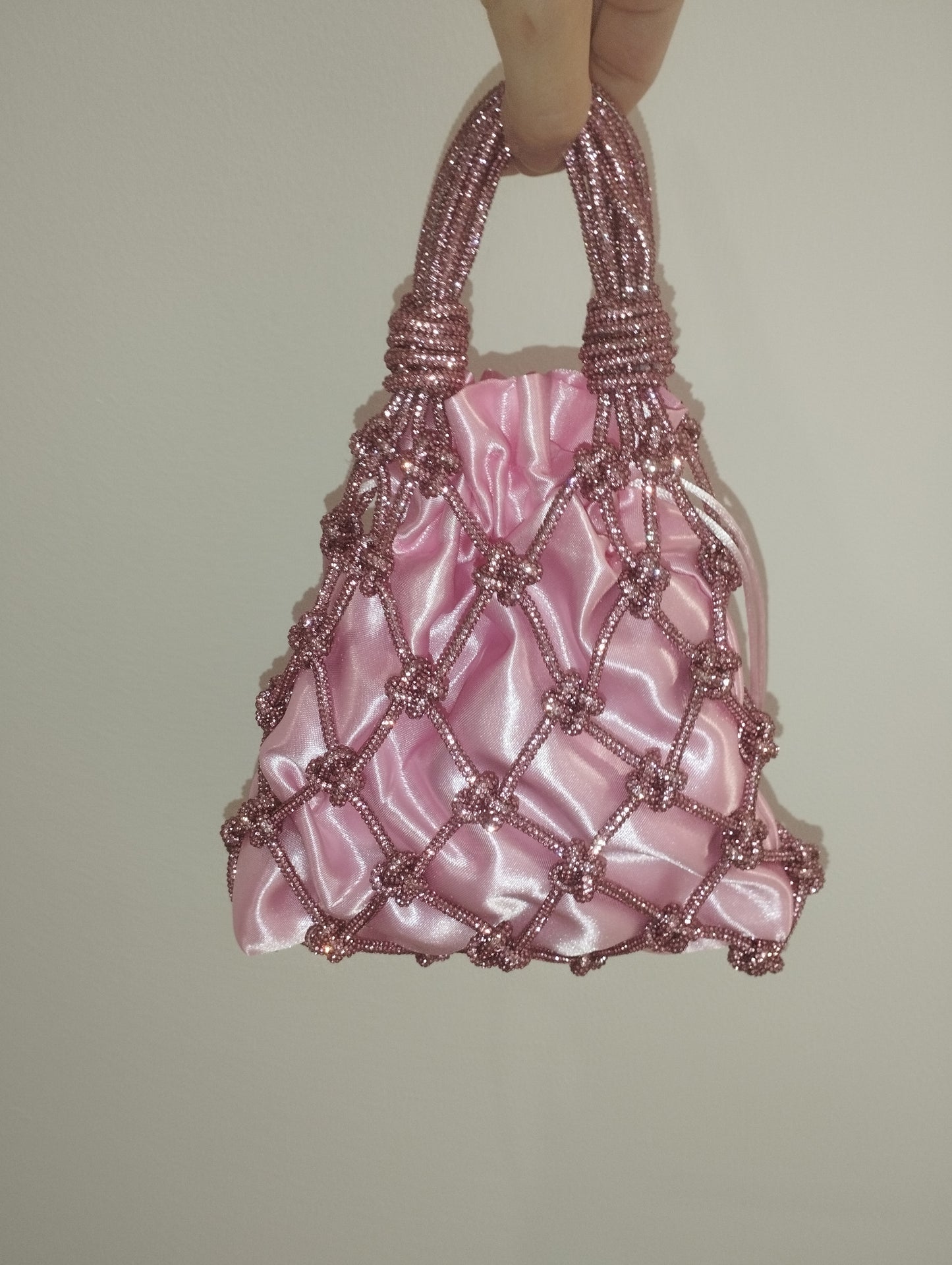 Sac filet cristal doré 