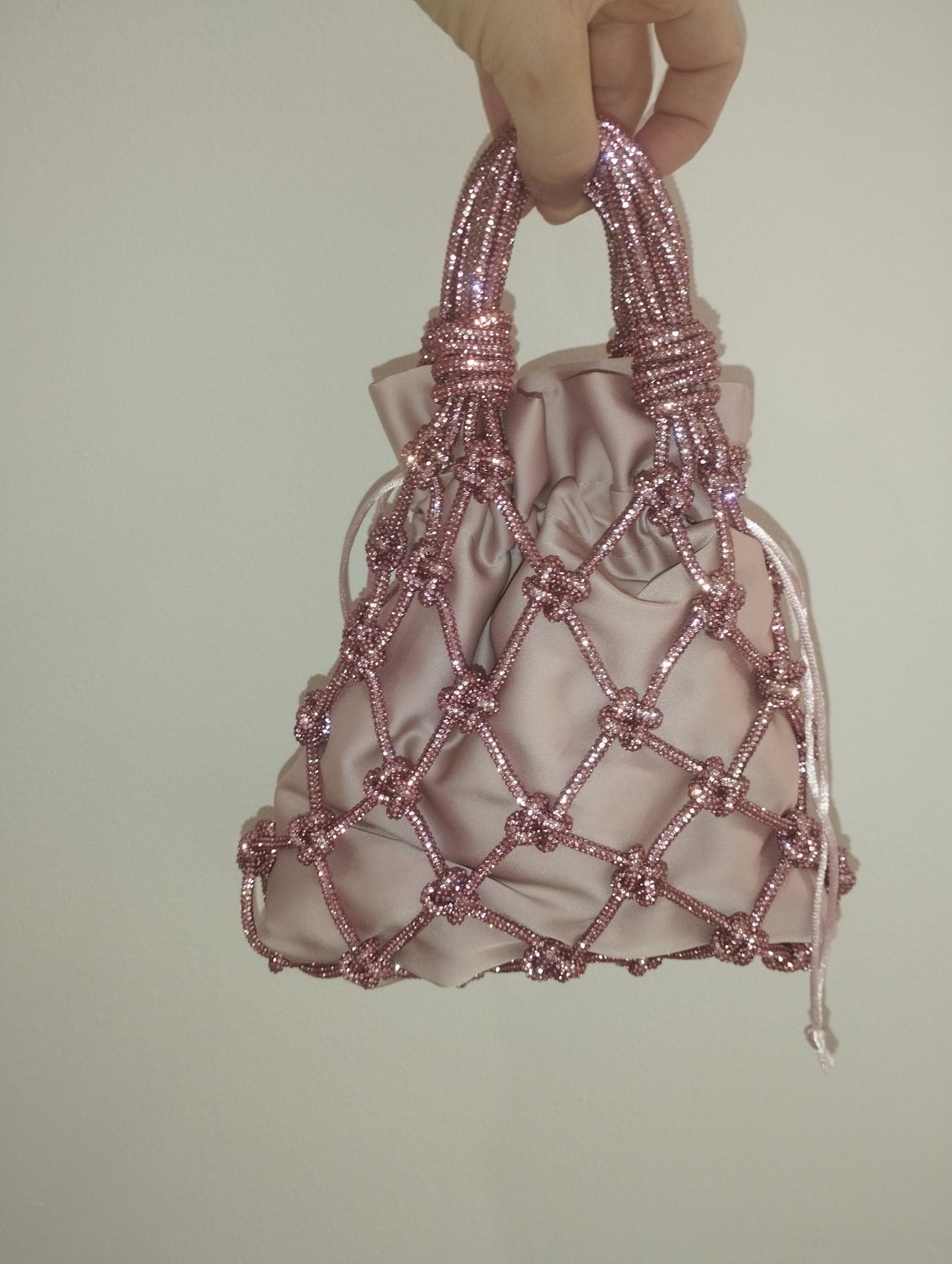 Sac filet cristal doré 