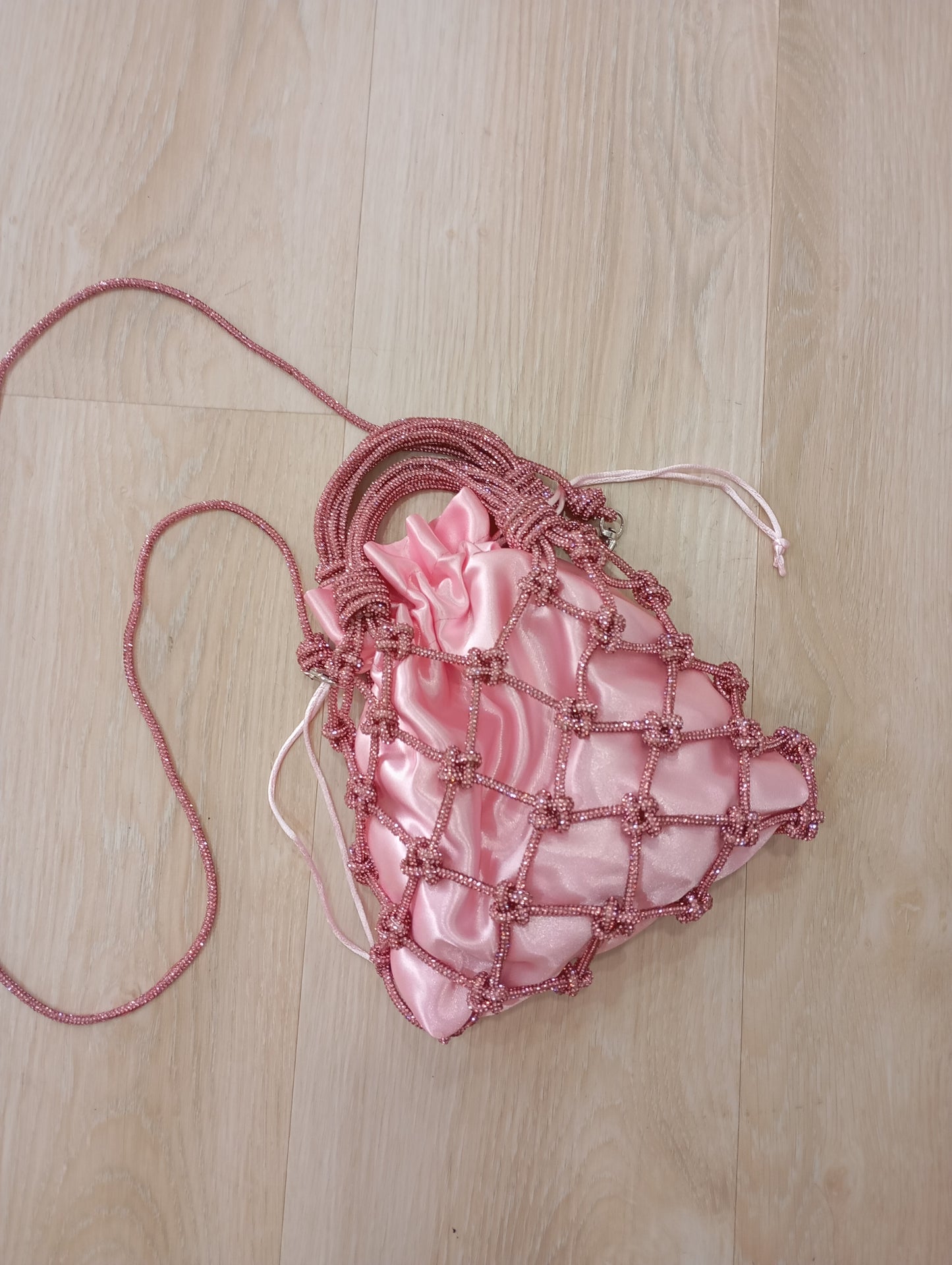 Sac filet cristal doré 