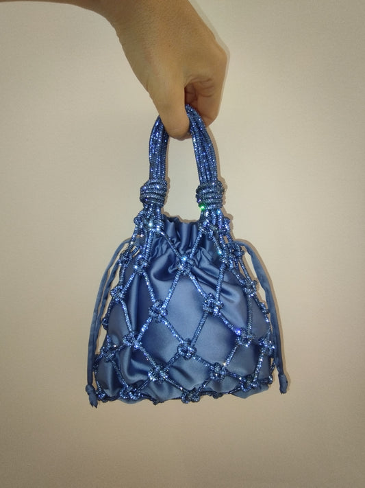 Net Bag Crystal Blu Azzurro