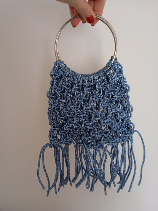 Borsa Gioiello con Frange e Manico ad Anello - Modello Galaxy