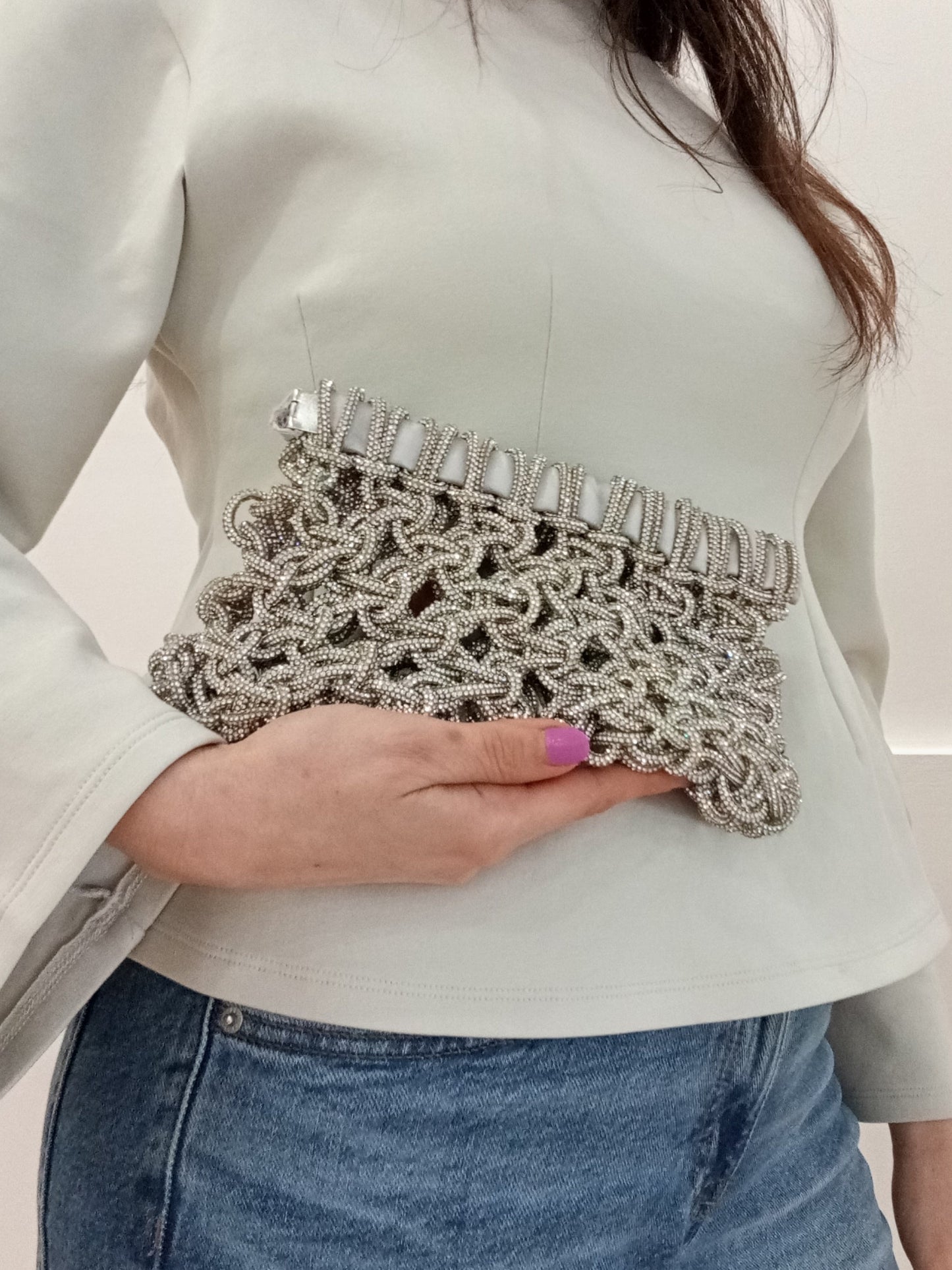 Clutch Gioiello in Filato strass - Modello Aurora