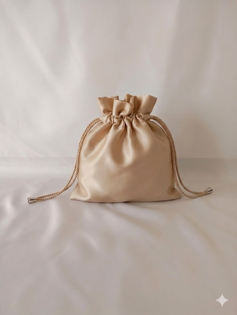 Borsa a Sacchetto in raso satin