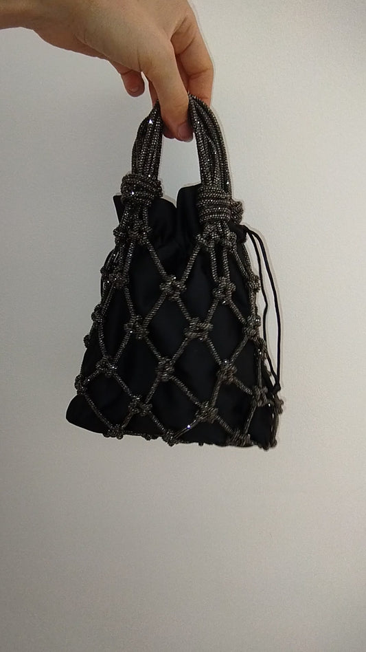 Net Bag Crystal Silver