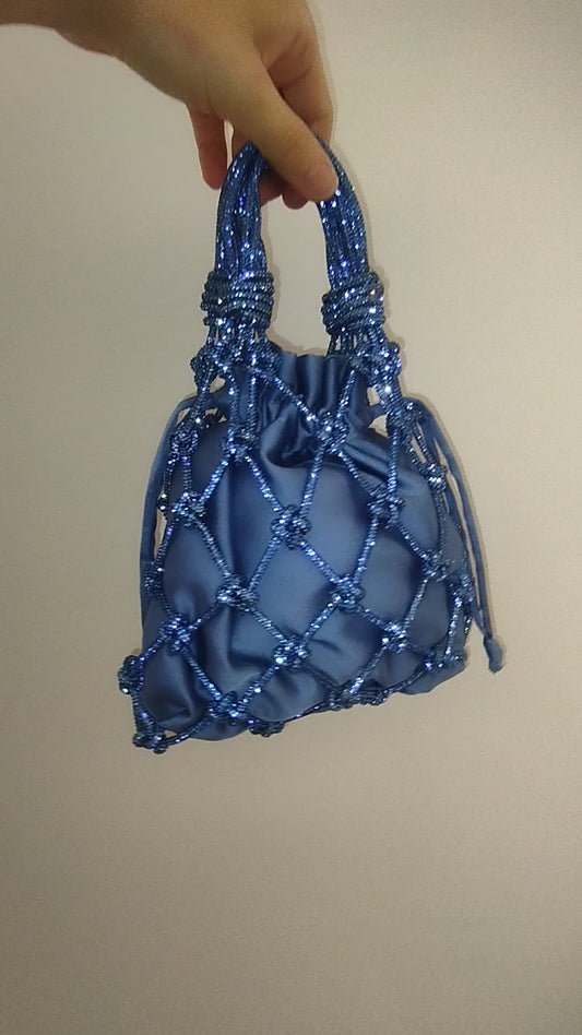 Net Bag Crystal Blu Azzurro