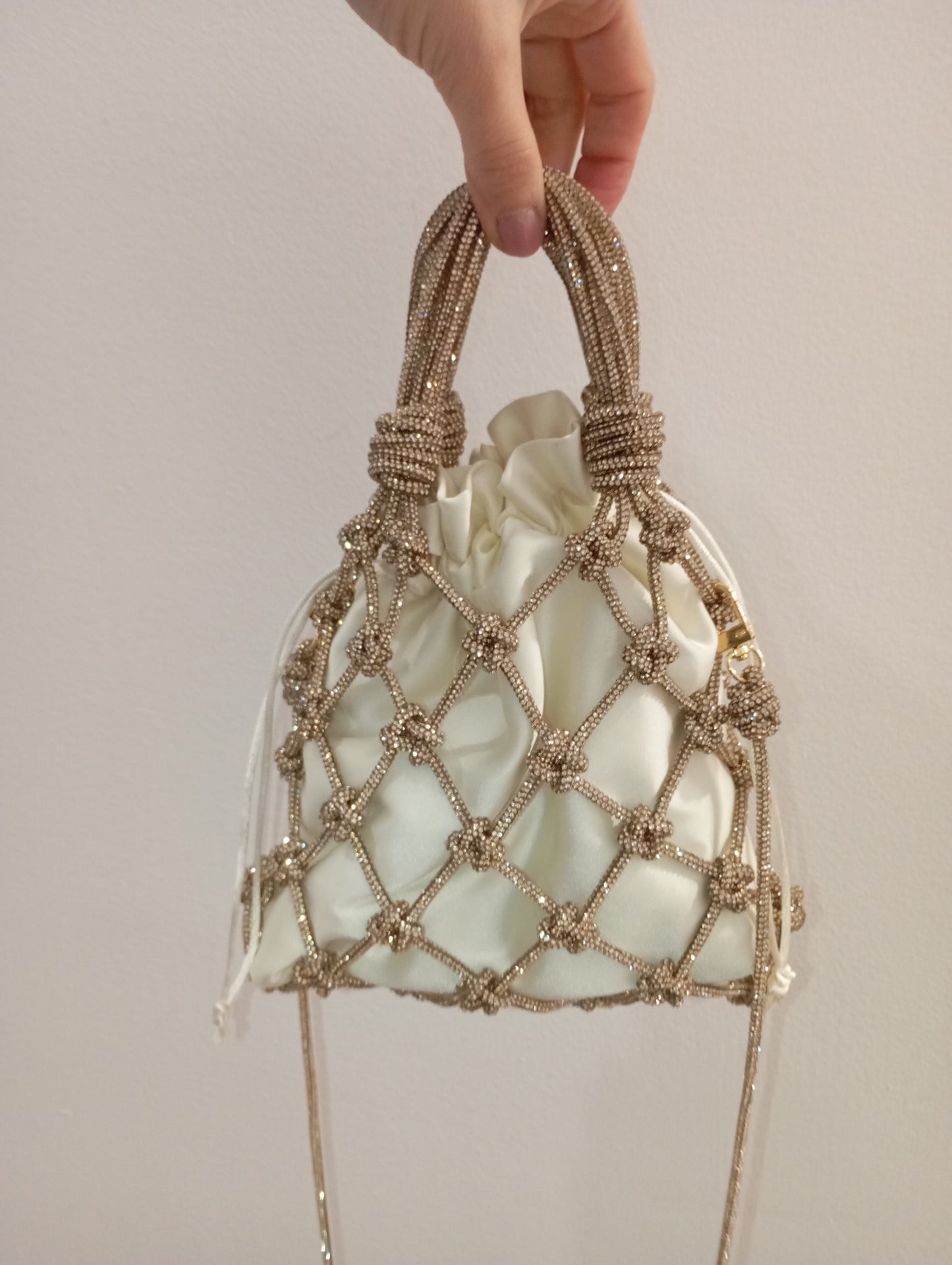 Net Bag Crystal Champagne