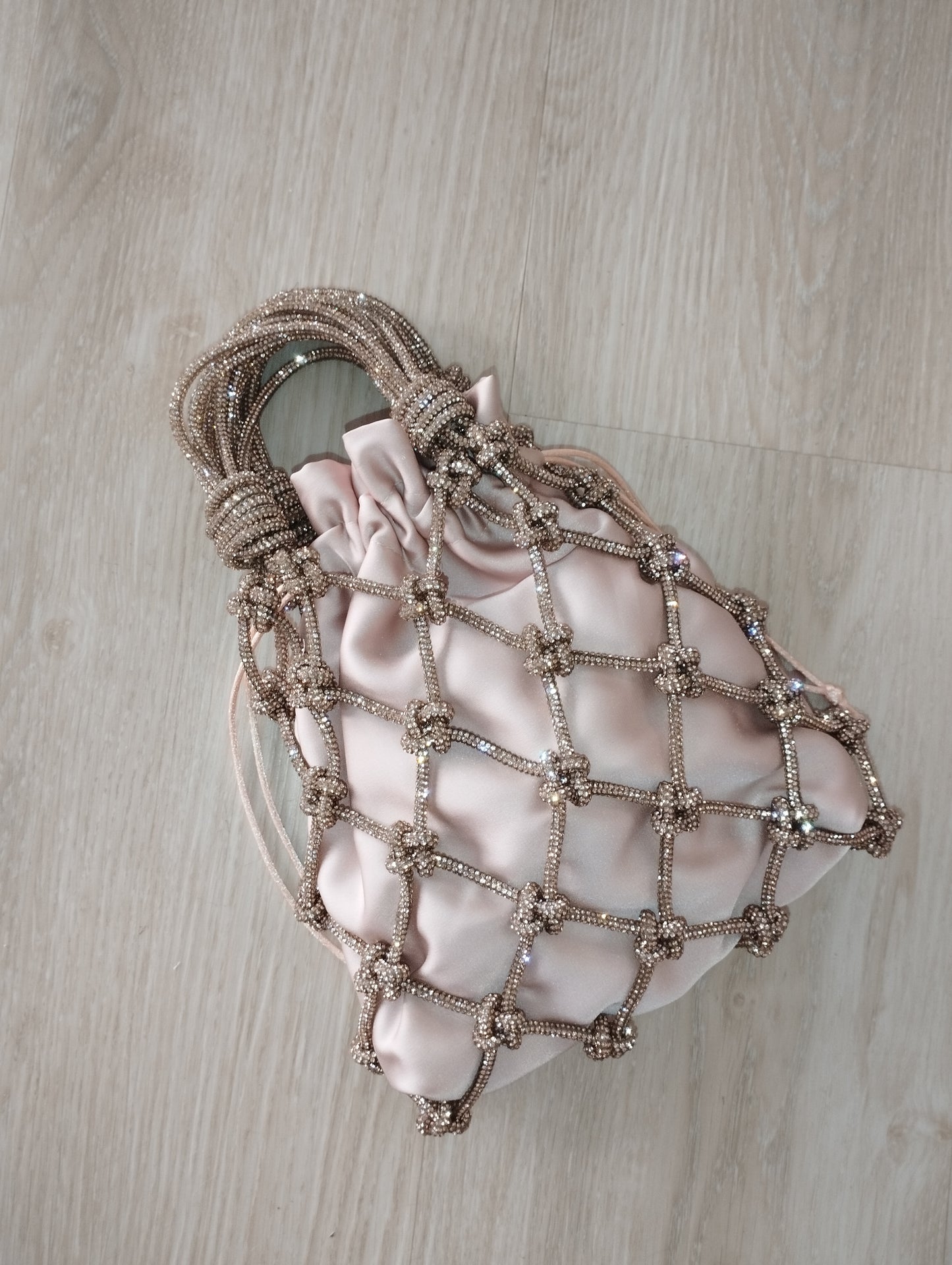 Sac filet cristal doré 