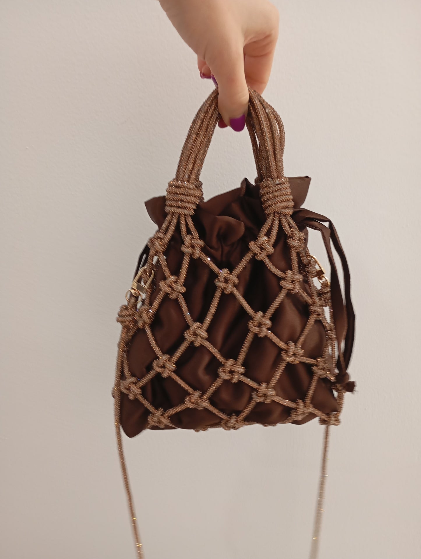Net Bag Crystal Bronzo