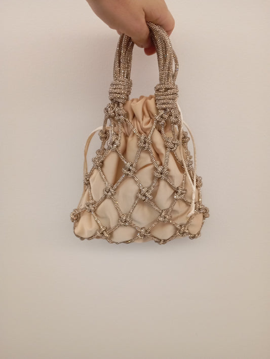Net Bag Crystal Champagne